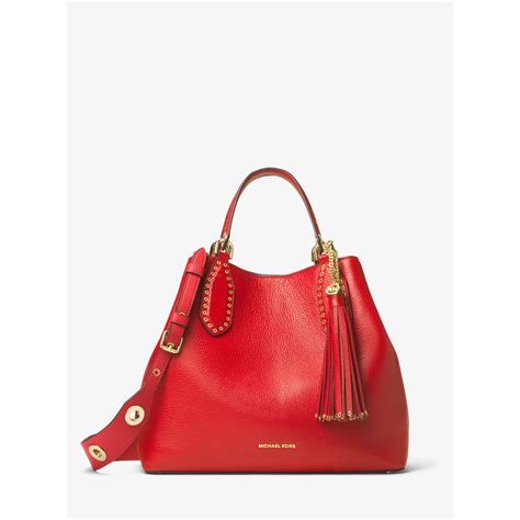 michael kors red brooklyn bag|Michael Kors Brooklyn shoulder bag.